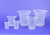 Globe Scientific 3645 Polypropylene Tri-Corner Beaker, Graduated, 1000ml Capacity (Case of 100)