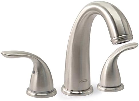 Vsunhoo Widespread Bathroom Faucet Brushed Nickel with 2-Handle, 3 Holes Double Handle Mixer Lavatory Vanity Bathroom Sink Faucet,Stainless Steel Lead Free