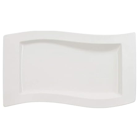 Villeroy & Boch NewWave Servierplatte, Premium Porzellan, Weiß