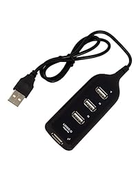 vipexcellence8 USB Hub 2.0 de alta velocidad 4 Port Multi Hub divisor adaptador de expansión USB PC portátil computadora