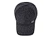 YAKER Men's Winter Warm Woolen Peaked Baseball Cap Hat with Earmuffs Metal Buckle (C Black)