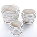 3 Pack Ceramic Flower Plant Pot with Saucers, Size 4’’ 5’’ and 6’’ (Modern)