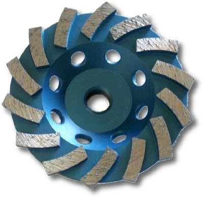 4" Spiral Turbo Grinding Cup Wheel Grit 30, 5/8"-11 Threaded Arbor Hole, for Concrete