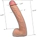 16.14 Inch Huge 3 Inch Thick Oversize Realistic Dildo, Female Masturbation Massive Adult Toy for Women Couple(Skin)