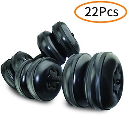 Deiris Travel Dumbbells Adjustable Water Fillable Dumbbells Set for Men and Women Max Up to 45lbs Portable Bodybuilding Exercise Equipment Perfect Fitness Gift For Family.