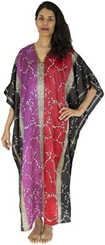 Sante Classics Women's Poly Satin Caftan Midnight Jazz One Size