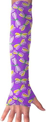Fallake Arm Sleeve, Rustic Dragonfly Unisex Compression Adjustable UV Protection Cooling Sweat Protective Arm Sleeves Arm Cover Gloves For Summer Outdoor Activities For Men Women