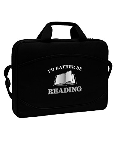 TooLoud I'd Rather Be Reading 15" Dark Laptop / Tablet Case Bag