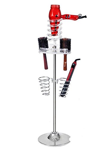 Pibbs DH13 Dryer & Iron Holder w/ Accessory Tray on Stand