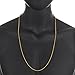The Bling Factory 3.3mm 14k Yellow Gold Plated Military Ball Chain Necklace, 24 inches