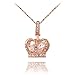 TIDOO Jewelry Womens Queen and Pendant Necklace 3 Lays Rose Gold/Platinum Plated With Austrain Crystals