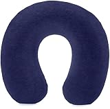 AmazonBasics Memory Foam Neck Travel Pillow - Navy Blue