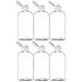 MoYo Natural Labs 8 oz Boston Round Travel Bottles, Empty Travel Containers with Flip Caps, BPA Free PET Plastic Refillable Toiletry/Cosmetic Bottle (Pack of 6, Clear)