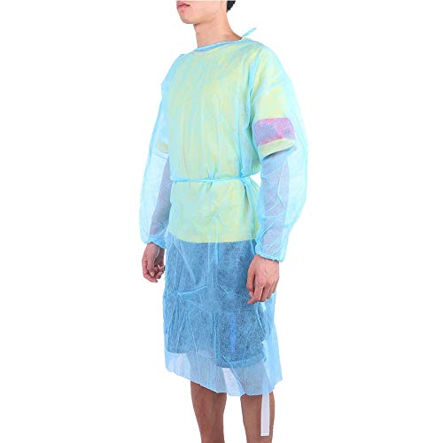 Disposable Tattoo Surgical Gown - Cimenn Thin And Light Fabric Tattoo Clothing Overalls Garment Blue