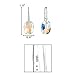 EleQueen 925 Sterling Silver CZ Rectangle Hook Drop Earrings Made with Crystals