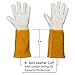 Suse's Kinder Welding Gloves for Women, Fireproof, Top Grain Cowhide Heat Resistant Lined Hand Weld (Yellow White, Small)
