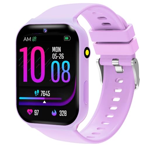 Children's Smartwatch, 1.83 Inches Smartwatch Watch Children Fitness Tracker with 18 Games Camera Pedometer Alarm Clock Waterproof Sleep Monitor Christmas and Birthday Gifts for Girl Boy