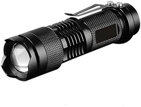 350 Lumen 3 Mode Tactical Flashlight Adjustable Focus Mini LED Flashlight Torch (black)