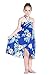 Girl Hawaiian Halter Dress in Hibiscus Blue Size 6