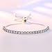 Likimar Adjustable Women Bracelets Round Cut Cubic Zirconia Slider Tennis Bracelet for Women Girls
