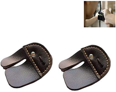 Xgunion Cow Leather Archery Finger Tab for Hunting Bow Archery Finger Protector Set of 2