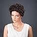 Vibola Women Short Black Brown FrontCurly Hairstyle Synthetic Hair Wigs For Black Women Wig cap