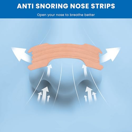 30 Anti-Schnarch Nasenpflaster, Triple-Ridge Design mit professionellem Haftkleber, atmungsaktive hautfarbene Nasenstreifen für besseren Schlaf, Sport & Nasenverstopfung (Hautfarben)