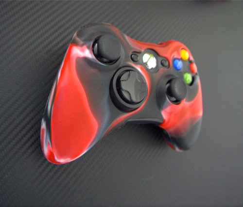 One Piece 1x FOR Xbox 360 Remote Controller Silicon Protective Skin Case Cover -Red Black Color One Piece 1x FOR Xbox 360 Remote Controller Silicon Protective Skin Case Cover -Red Black Color