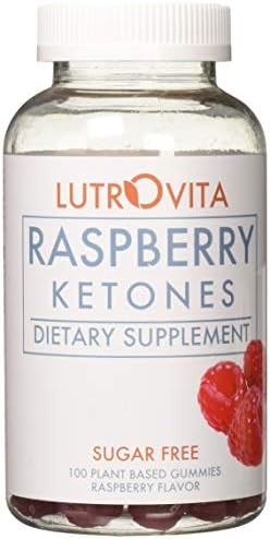 Lutrovita Sugar Free Raspberry Ketones Gummy, Raspberry, 100 Count