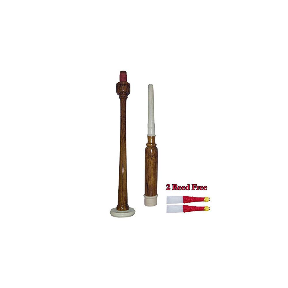 Great Highland Bagpipes Practice Chanter Rosewood Natural with 2 Synthetic Reeds Free