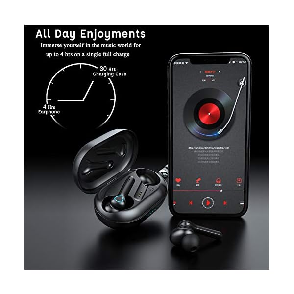 Motast-Wireless-Headphones-Wireless-Earbuds-with-CVC-80-Noise-Reduction-Bluetooth-50-Headphones-with-HD-HiFi-Stereo-IP7-Waterproof-Bluetooth-Earphones-Touch-Control-Built-in-Mic-30H-Playtime Wireless Earbuds, Wireless Headphones Sport Bluetooth 5.1 Headphones In Ear with Mic, IP7 Waterproof Wireless Earphones…