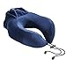 Kingta U Shape Portable Memory Foam Travel Pillow,Ergonomic and Washable Cover,Best for Camping,Studying,Traveling and Working (Dark Blue)
