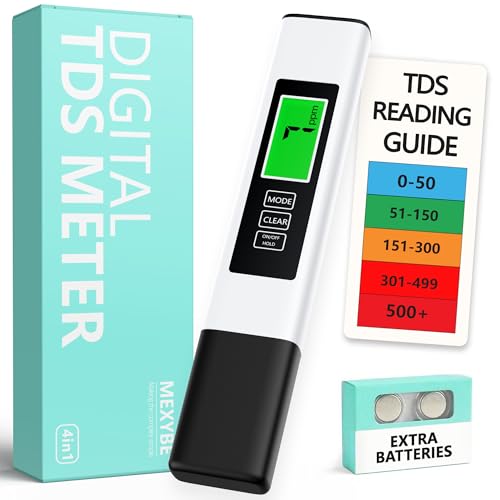 2024 All-New 4 in 1 Tds Meter Digital Water Tester - Accurate and Reliable TDS EC & Temperature (°C,°F) Meter - 0-9990ppm - Professional Testing for D