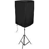 15 Inch Outdoor Speaker Cover - Upright Speaker Protective Cover, Sunscreen Waterproof Audio Dust Protection Bag (Black)