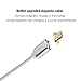 NetDot 2 Pack Upgraded 1m/3.3ft Nylon Bradied USB Fast Charging Magnetic Micro USB Cable with LED Indicator Compatible with Android Device (3.3ft / 2 Pack Silver)