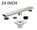 Ushower Linear Shower Drain 24 inch with Base