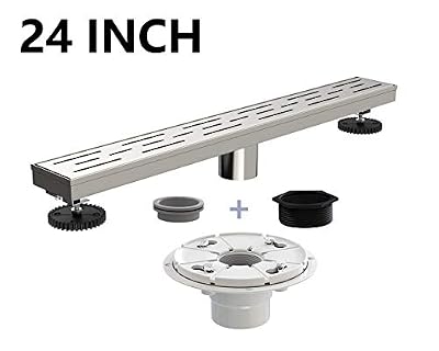Ushower Linear Shower Drain 24 inch with Base