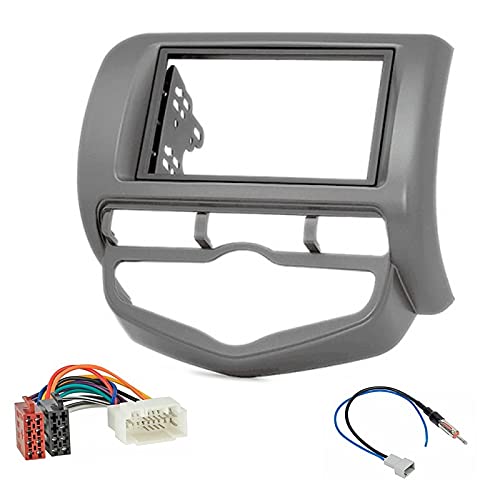 Sound-way - 2 Din double in dash car stereo fitting kit fascia adapter for Honda Fit, Jazz 2002-2008 (LEFT WHEEL) - KA11-385