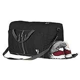 Coreal 60l Foldable Travel Camping Duffel Luggage Gym Sport Bag with Shoe Compartment