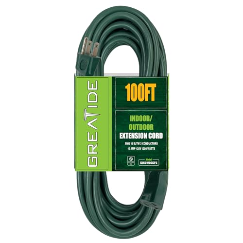GREATIDE 100 Ft Outdoor Extension Cord for