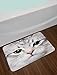 Ambesonne Animal Bath Mat, Cat Print Kitten Kitty Face Look Closeup Portrait Digital Photography Domestic Pet, Plush Bathroom Decor Mat with Non Slip Backing, 30.2