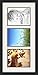 ArtToFrames Double-Multimat-25-61/89-FRBW26079 Collage Photo Frame Double Mat with 3-8x10 Openings and Satin Black Frame, Super White, 3-8x10