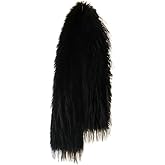 Fluffy Faux Fur Scarf for Women Winter Neck Warmer Long Soft Stole Shawl for Party Halloween Costume Dress Up Accessory