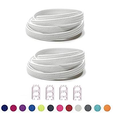 Elastic No Tie Shoe Laces, Replacement Shoelaces, Flat Elastic Shoe Laces for Running, Athletic, Mens, Womens, Kids
