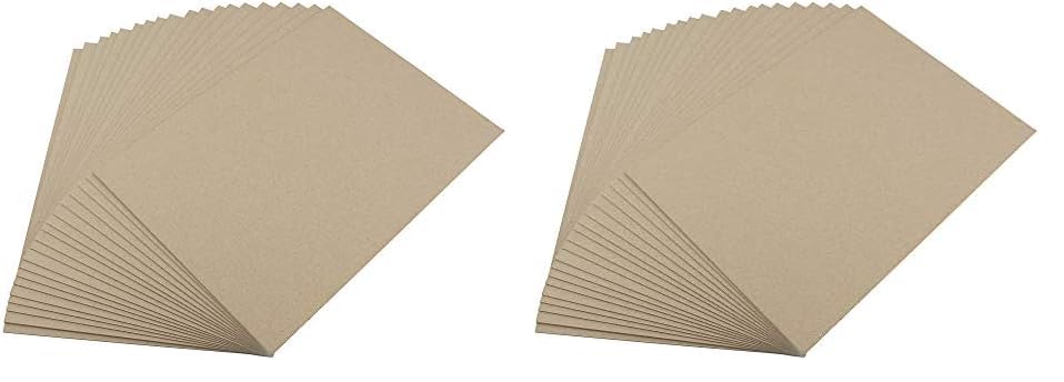House of Card & Paper Grey Kraft Board 1500micron 945gsm A4 Size 20 Sheets per Pack, HCP472 (Pack of 2)