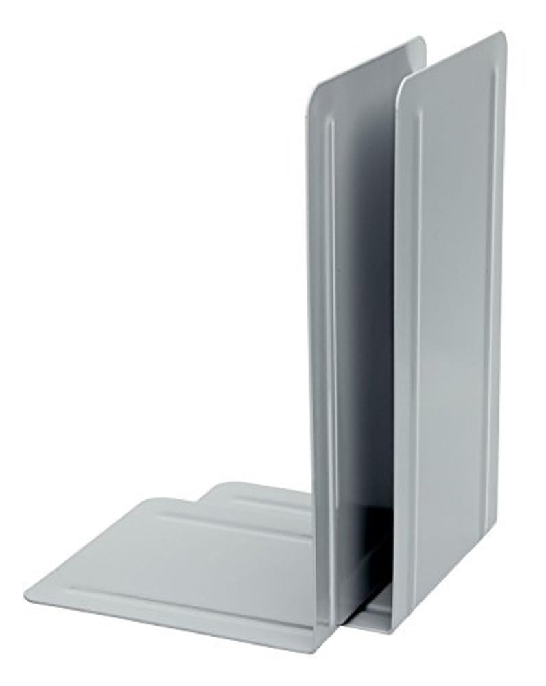 Alco 4303-29 Metal Bookends 130 x 240 x 140 mm Set of 2 Grey
