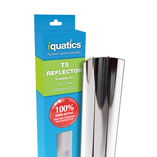 iQuatics T5 Aluminium Reflector-Increased output by up to 100%, 24W Twin Pack
