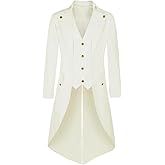 MOFOVELY Mens Pirate Coat Steampunk Jacket Tailcoat Renaissance Jacket Halloween Hatter Costume