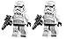 LEGO Star Wars Lot of 2 Minifigures - Stormtrooper Dark Blue Vents with Blaster Gun