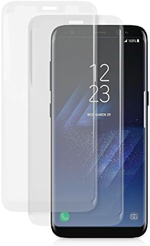 [2Pack] Samsung Galaxy S8 Clear 3D Tempered Glass Screen Protector, TortugaArmor Premium Shield Film Full Cover Curved Edge, Anti-Spy Shatterproof Smudge &amp; Fingerprints Free Scratch-Resistant - Clear